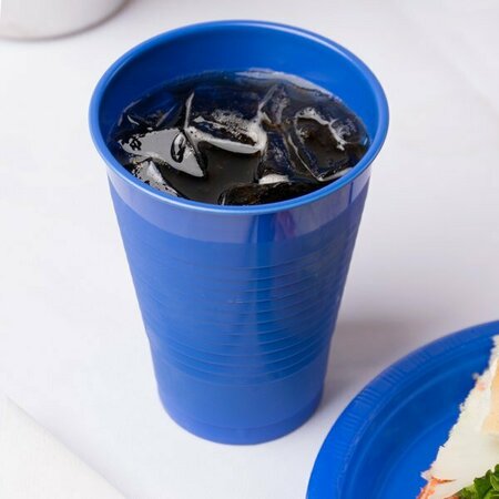 CREATIVE CONVERTING 28314771 12 oz. Cobalt Blue Plastic Cup, 20PK 999C12CB